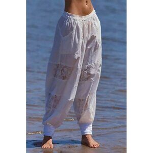 Free People Counting Stars Pants Womens L Feminine Lace Athletic Casual Boho 90s